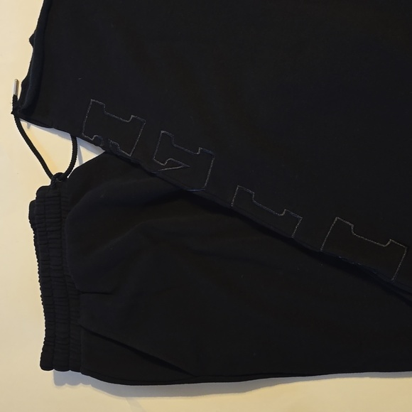 PINK Campus Fleece Wide-Leg Split-Hem Sweatpants Size L Long - Picture 7 of 9